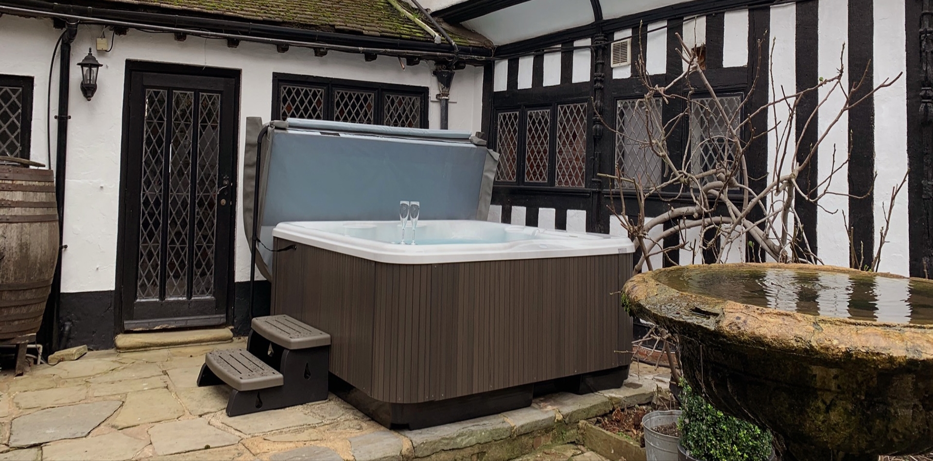 Slide big house homes hot tub